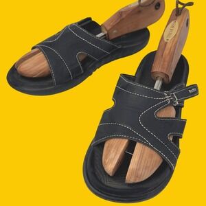 KuaiLu Orthotic Slide Sandals Women 10 Black Yoga Mat Cushion Adjustable Straps